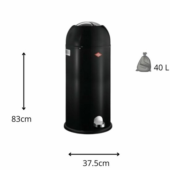 Wesco Kickmaster Maxi Noir 40L