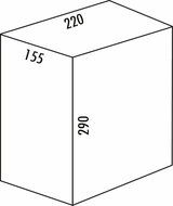 Wesco 8010124 Spare Inset Boxes Aluminum Gray 8 Liters