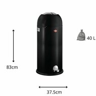 Wesco Kickmaster Maxi Noir 40L